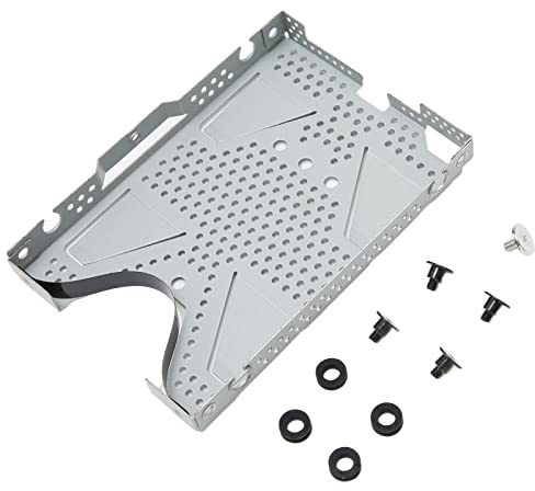 Hårddisk HDD Monteringsfäste Caddy Tray Support Hållare med Skruvar för 4 Slim Conso, Metal Hard Drive Caddy för Slim Console