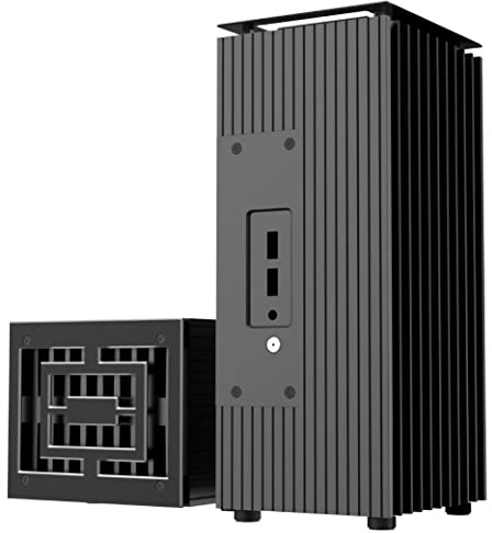 Akasa Turing WS, für Intel® NUC 12/13 Pro (Wall Street Canyon/Arena Canyon), Lüfterloses Gehäuse aus reinem Aluminium, interner M.2 SSD Kühlkörper, vertikale oder horizontale Platzierung, A-NUC87-M1B