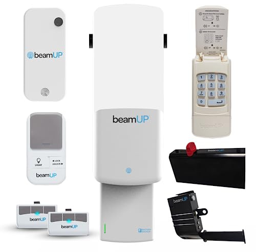 Thunderbolt BU950V3 Jackshaft Smart Garage Door Opener, Motion-Activated 1500-Lumen Light Bulb, Smart Garage Control, Wall Mounted, Alexa Compatible, (2) 3-Button Remote Controls