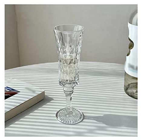 Coupe a Champagne 6 pièces verres à Champagne en relief maison Vintage grand être verre à vin pétillant verre flûte à Champagne 115ml Verres à Champagne (Color : A)