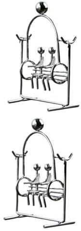 2St kleine Eisenmannverzierung schwebeball raumdeko balancierendes Tumbler-Spielzeug Balance-Physik-Spielzeug Spielzeuge Becher Swing-Balance-Spielzeug Desktop-Ornament Metall VICASKY