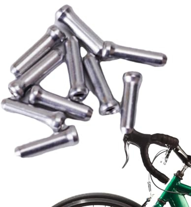 Tewzafiya Fahrrad-Bremszug-Endkappen | Endkappen für Fahrradkabel - Bremsspitzen aus Aluminiumlegierung, Schalthülsenkappen, Ersatz-Mountainbike-Teile, 10 Stück Fahrradzubehör