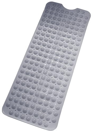 Tapis de bain antidérapant de qualité supérieure, 200 ventouses, sans BPA, sans latex, résistant à la moisissure, lavable en machine, sûr, durable et confortable pour salle de bain (100 x 40 cm, style