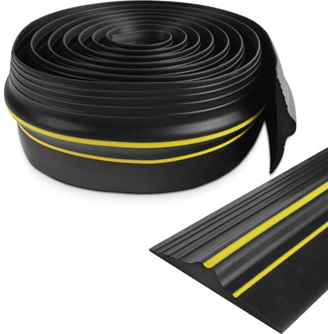 Garage Door Seal Universal Draught Excluder Strip Rubber Threshold Strip Weatherproof Bottom Threshold Seal Perfect for Insulation & Keeping Garage Clean & Dry