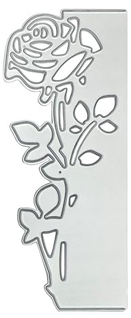 Rose Cutting Dies for Card Making, Intricate Metal Die Cuts for Scrapbooking, Elegant Rose Embossing Template, Carbon Steel DIY Roses Die Cuts for Paper Crafts and Home Decorations