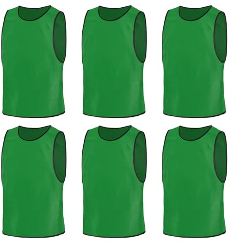 BSBUY Fotbollsträning body fubball vuxna 6 st män mesh trimmage träningsliv fotboll träningsväst sport markeringströja kvinnor västar fotboll volleyboll basket lagträning
