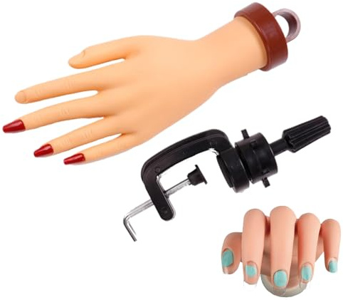 Faux main d'entraînement pour ongles – Outil de manucure – Modèle réaliste pour salon de beauté, artistes, enseignement des débutants