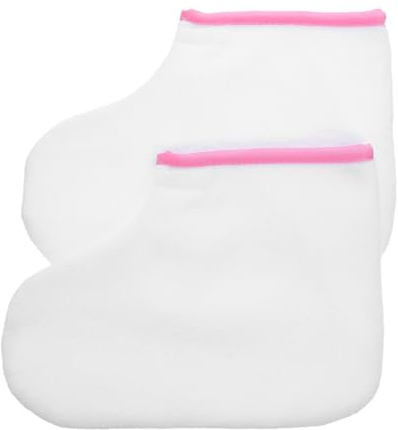Paquet de Soins des Pieds 2 Pièces Coton Polyester Velours Pédicure | Usage Domestique, Faciles à Porter et Nettoyer, Réutilisables, Gardent les Pieds au Chaud