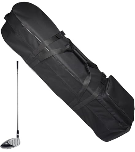 Club Travel Bag - Heavy Duty 900D Oxford Cover | Waterproof Lightweight Bag with Wheels Large Protective Case for Golf Clubs Travel Trips Airport Storage