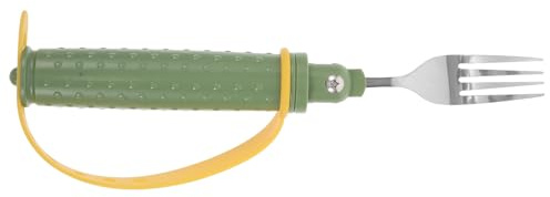 ARTIBETTER Vajilla para Adultos Mayores Tenedor Ajustable y Cuchara de Acero Inoxidable, Utensilios Antideslizantes para Personas Discapacitadas en Rehabilitación y Hogar