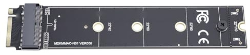 XUMIUZIY Scheda Adattatore SSD da 12 16 Pin a M2 Key M, Sostituzione per Laptop OS X 2013 2017, con Trasferimento Ad Alta velocità PCIe 4 0, Supporto per Sistemi 11 OS X