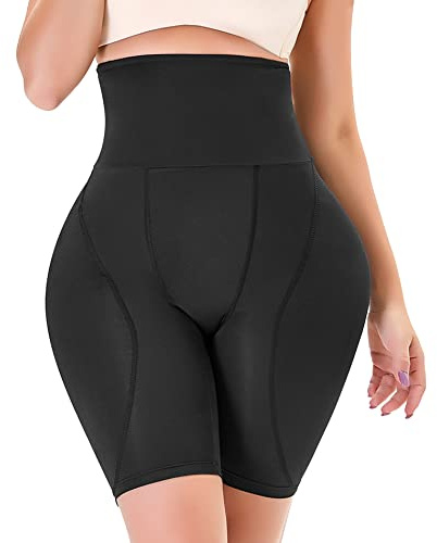 POP CLOSETS Hip Enhancer Shapewear for Women High Waist Butt and Hip Enhancer Shapewear Butt Lifting Panties Black L