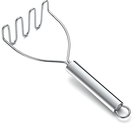Potato Mashers, Kyraton Heavy Duty Stainless Steel Potato Ricer with Firm Grip, Kitchen Masher Perfect for Mashed Baby Food, Vegetable, Fruits, Mashed Potatoes, Jam, Use for Cooking and Kitchen Gadget