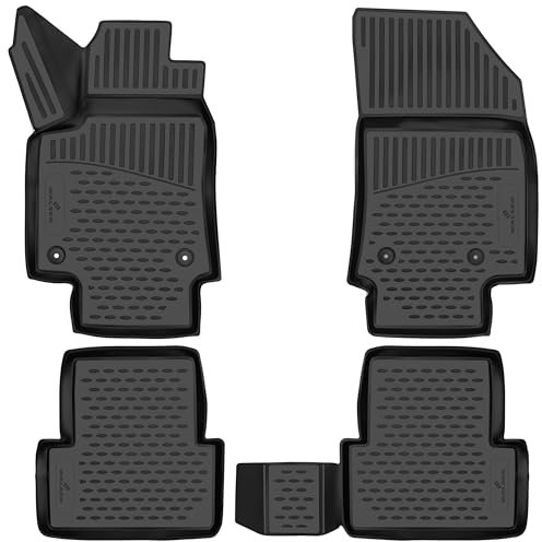 WALSER XTR Gummi Fussmatten Auto für Citroen C3 Aircross 2 06/2017-Heute, 100% passgenaue Auto Fußmatten, robuste Universal Fußmatte Auto, Gummimatten Auto, Auto Fussmatten Gummi