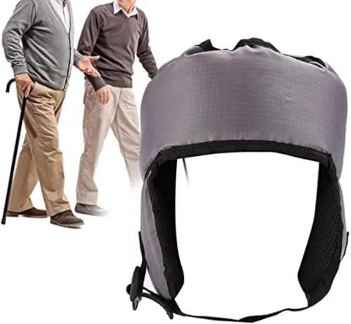 Kopfschutz-Schutzhelm, Anti-Stoß-Kappe, Verstellbarer Kopfschutzhut Für Ältere Senioren, Prävention Von Stürzen Und Stößen,Grau,Pleasant63
