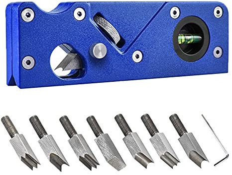 Fasenhobel, Holzbearbeitung Handfasenhobel mit Fräsköpfen, Schnellkanten-Eckabflachungswerkzeug mit Hilfsortung, Metall Manueller Blockhobel zum schnellen Kantenschneiden von Holz