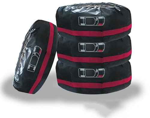 CiCixixi Reifentaschen Set, 4 Stück Reifenschutzhülle 19-23 Zoll, Waterproof Staubdicht Reifenbezug Reifenaufbewahrung für Sauberer Transport und Lagerung (Durchmesser 80 cm)