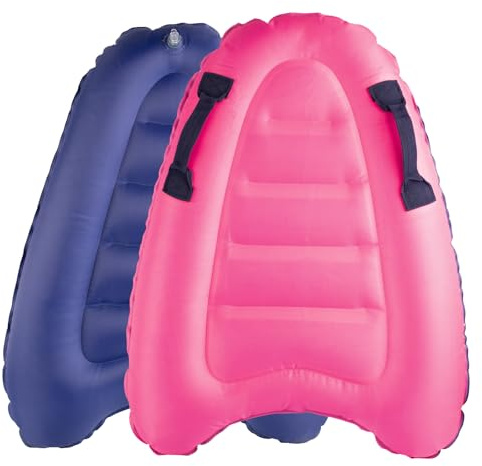 Bubuny Tavola da nuoto gonfiabile per bambini con manici, pieghevole, 75 x 65 x 15 cm, tavola da surf per bambini per il surf in spiaggia, piscina, nuoto, estate, sport acquatici