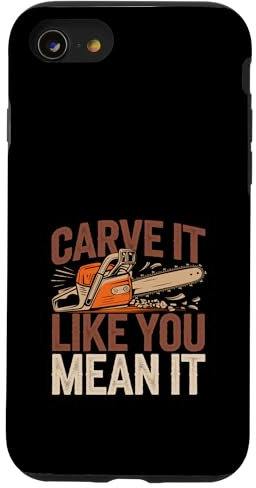 Sculpture sur bois pour tronçonneuse Coque pour iPhone SE (2020) / 7 / 8