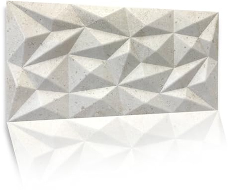 Pannelli 3D in polistirene XPS Styropor – Moderna rivestimento murale e pannelli per soffitto in bianco effetto cemento – Pannelli murali leggeri flessibili 100 cm x 50 cm / 3 m² - 6 pezzi (Cement