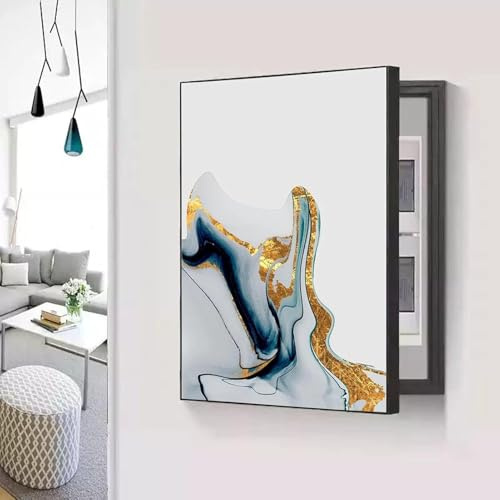 AWSAD Cache Compteur Electrique Boîte De Distribution Électrique Boîte Décorative Créativité Tableau Électrique Cacher Peintures Tableau(C,60X70CM(23.6x27.5in))