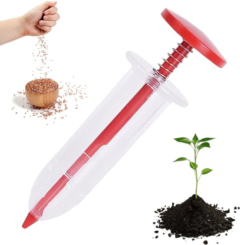 Generico Spandisemi Manuale Portatile, Attrezzo Manuale per Semina Piantine con Punteruolo, Dispositivo Portatile per Semina Ergonomico Spanditore Giardinaggio per Prato Giardino Casa Fattoria