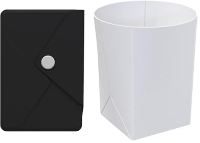 Oshhni Vaso de Agua Plegable con Bolsa de Almacenamiento, 250 ml, práctico Vaso de Agua de Silicona, Plegable, Compacto para Senderismo y mochileros, Negro