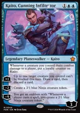 Kaito, geschickter Eindringling FDN-44 Mythic Deutsch Near Mint - Magic: The Gathering Foundations - mit ReCollectibles-Versandschutz - für Magic/MTG