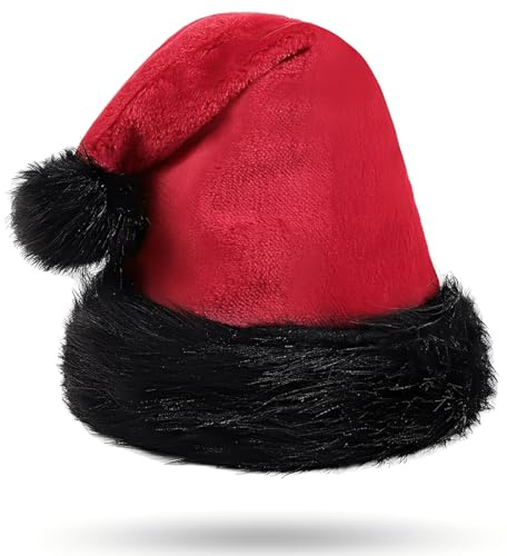 UIEXAY Bonnet Noel Chapeau pere Noel Peluche Chapeau Fête Noel Lot de Bonnet de Noel pour Adulte Chapeau de Noel Bonnet pere Noel Homme Femme,noël chapeau bonnet