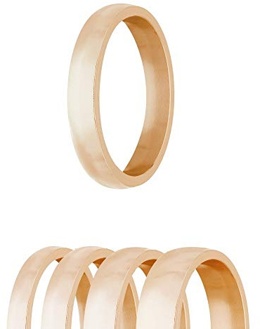 Treuheld® | Matter Edel-Stahl Ring in Rosegold - 48 Größen & Breiten - MATT gebürstet - Herren & Damen-Ring - sandgestrahlt - Finger-Ring - Ring-Größen: 48, 50, 51, 52, 53, 54, 55, 56, 57, 58, 60, 62