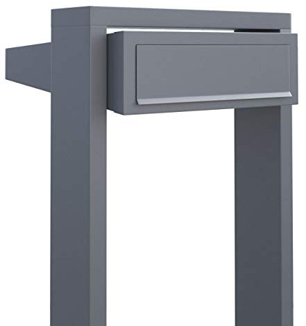 Standbriefkasten, Design Briefkasten Stairs Grau Metallic - Bravios