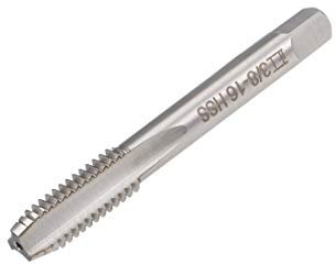 sourcing map Imperial Maschine Gewindebohrer BSW Gewindesteigung 3 gerade Nuten H2 Hochgeschwindigkeitsstahl 3/8-16 BSW