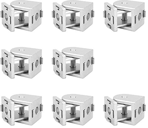 TSSS 8 Stück Drehgelenk-Verbinder für Aluprofil 20x20,180° verstellbares Scharnier,für Standard 6mm T Nut Aluminium Extrusion Profil, 3D-Drucker und CNC