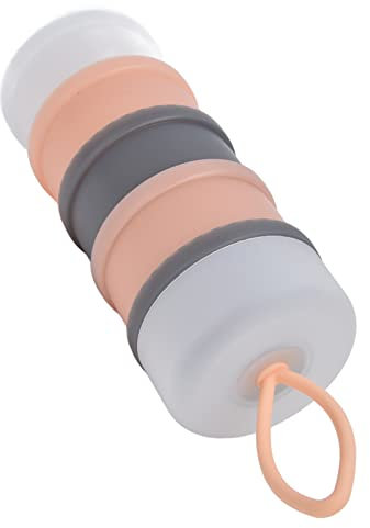HEEPDD 4 Schichten Milchpulverformelspender, Babymilchpulverspender Silikon Tragbarer Babymilchformelbehälter[Rosa] Milchpulver-Portionierer