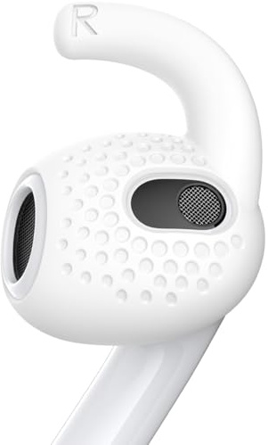 Gcioii Ohrpolster für AirPods 3 Silikon 3-Paare Ohrbügel Anti-Rutsch Ohrhörer-Abdeckungen【Extra Aufbewahrungstasche】 Kompatibel mit Apple AirPods 3 2021 (Weiß)