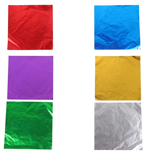EXCEART 600stücke Nougat-verpackungspapier Aus Aluminiumfolie Für Bonbons Und Süßigkeiten