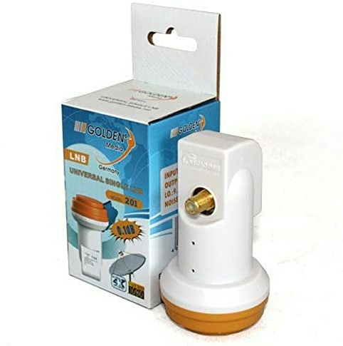 Golden Media Universal Single Full HD PLL 0.1 dB LNB Gold-Plated Contacts