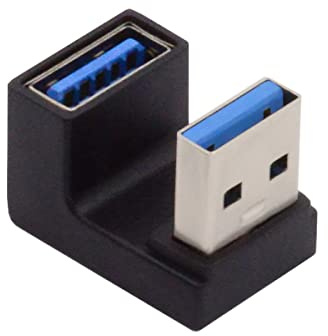 CY 10 Gbit/s USB 3.0 Stecker auf Buchse Verlängerung Power Data Video Adapter 360 Grad nach unten gegenüberliegend U Form zurück abgewinkelt