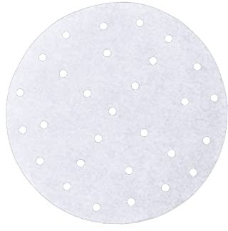 BESTonZON 9in/23cm Round Perforated Steamer Paper Liners 100pcs/set Non-Stick for Air Fryer Basket Vegetables Dim Sum Rice
