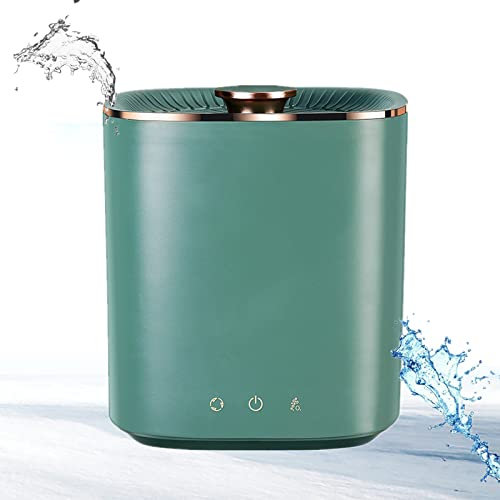 Samnuerly Lavadora portátil UK 2.5L Turbo Lavadora portátil Lavadora y centrifugadora con luz Azul para Camisas/Ropa Interior/Ropa Infantil/Calcetines, Blanco-Ordinario (Verde Ordinario)