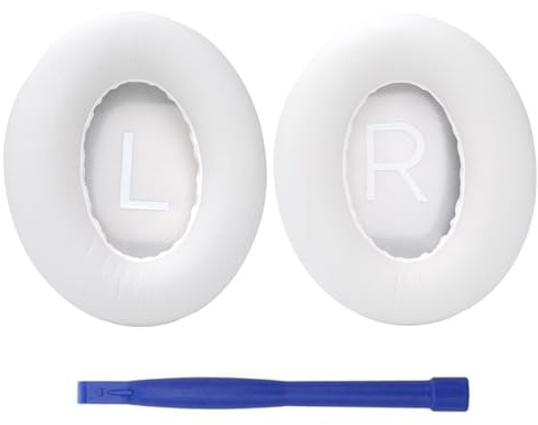 HATOFES Ohrpolster für Bose 700 Noise Cancelling Kopfhörer (NC700) – Ohrpolster Ersatz mit weichem PU-Leder, luxuriöser Memory-Schaum, zusätzliche Dicke, extra langlebige Ohrpolster (weiße Farbe)
