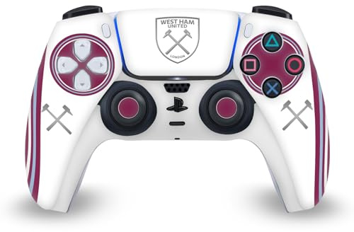 Head Case Designs Officially Licensed West Ham United FC Away 2023/24 Crest Kit Vinyl Faceplate Sticker Gaming Skin Decal Cover Compatible With Sony PlayStation 5 PS5 DualSense Controller