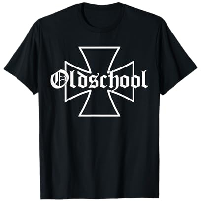 Biker Motorrad Eisernes Kreuz Oldschool Chopper T-Shirt