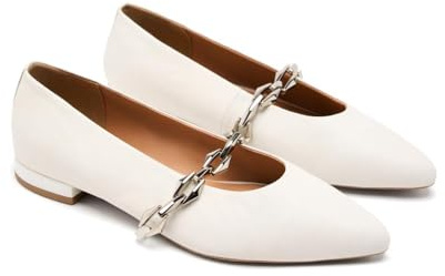 GIOSEPPO Damen Hallie Mary Jane Schuh, weiß, 39 EU