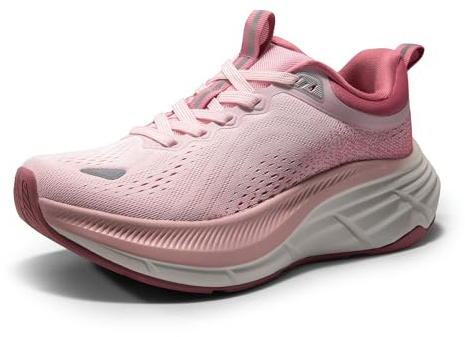 NORTIV 8 Kvinnors löparskor för promenader, bekväma, lätta, för löpning, träning, gym, sport, atletiska, andningsbara, fashionabla, Rosa, 39.5 EU