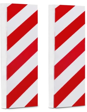 TIENDA EURASIA – Protectores Columnas Garaje | Espuma Adhesivo | Rojo y Blanco | para Columnas y Esquinas | Protector Pared Garaje | Protección para Puertas de Coche (38 x 15 x 4.5 cm)