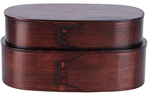 Yechiry Loncheras de Madera, Estilo Japonés Contenedor para el Almuerzo para Adultos, Lonchera Japonesa | Lonchera para Adultos | Caja Japonesa para Refrigerios para Trabajadores (B)