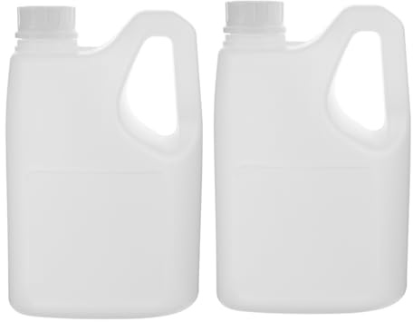Cabilock Bouteilles Plastique 2L Avec Poignée Lot De 2 Récipients À Jus Réutilisables Avec Couvercles Hermétiques Pour Stockage De Sirop Miel Et Boissons Maison Et Commerce