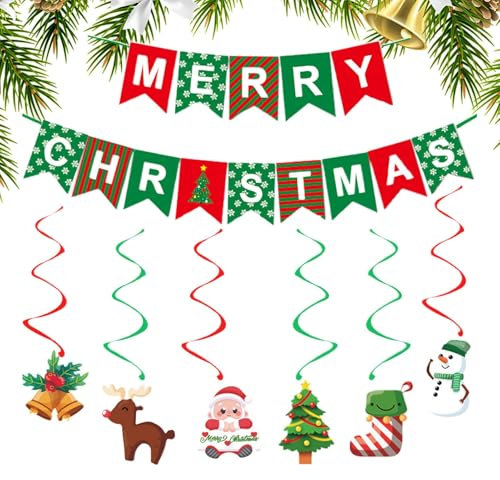 Christmas Banner, Christmas Door Decor, Christmas Hangable Door Decoration, Merry Christmas Holiday Banner, Door Decoration for Christmas Home Outdoor Indoor Decor Supplies