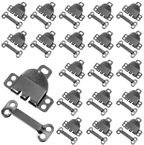 Gosknor 20 Juegos de Ganchos y Cierres de Ojales para Coser, Broches de Presión para Coser Kit de Cierres de Ganchos y Ojales para Manualidades Ropa Costura Faldas Pantalones Vestidos (Gris Oscuro)